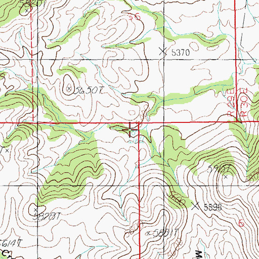 Topographic Map of Saner Spring, AZ