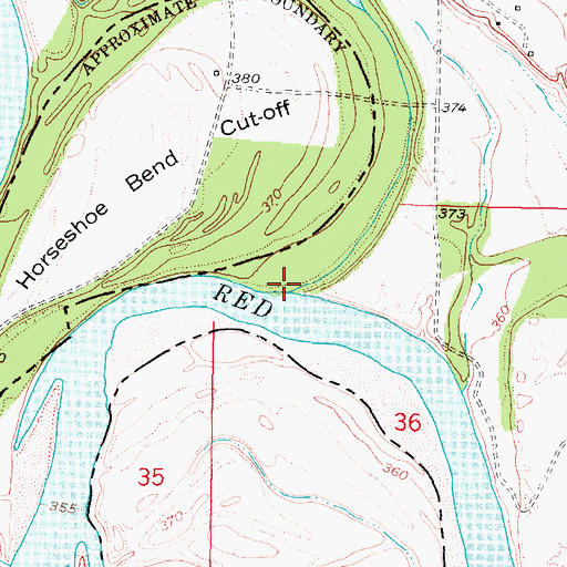 Topographic Map of Garland Creek, OK