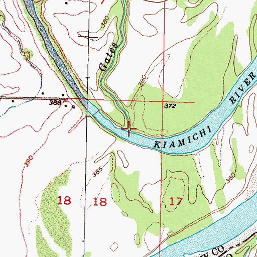 Topographic Map of Gates Creek, OK