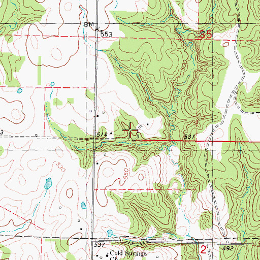 Topographic Map of Gay School, OK
