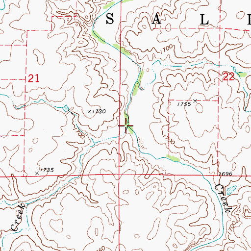 Topographic Map of Gilbert Creek, OK
