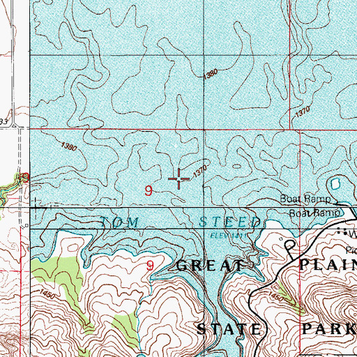 Topographic Map of Glen Creek, OK