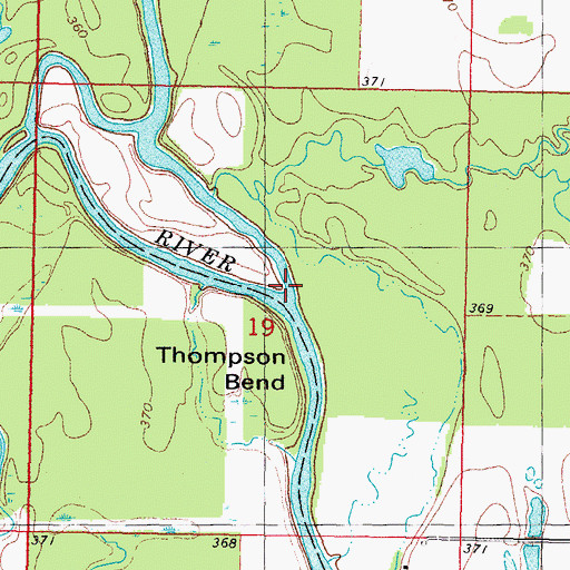 Topographic Map of Glover River, OK