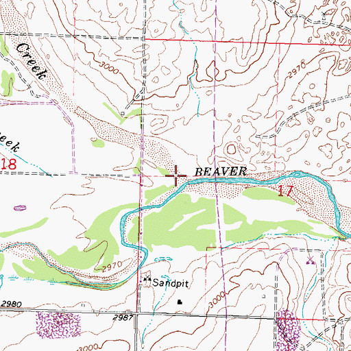 Topographic Map of Goff Creek, OK