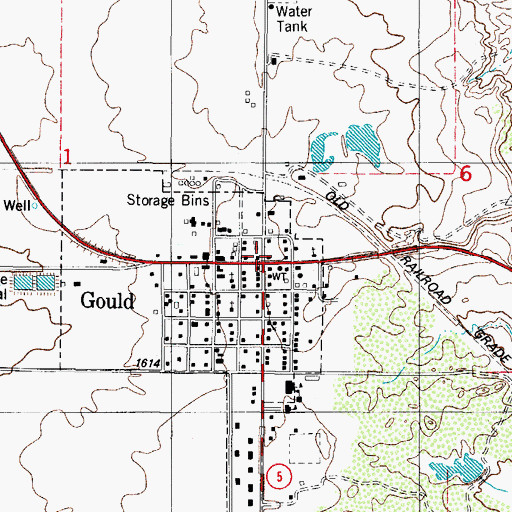 Topographic Map of Gould, OK