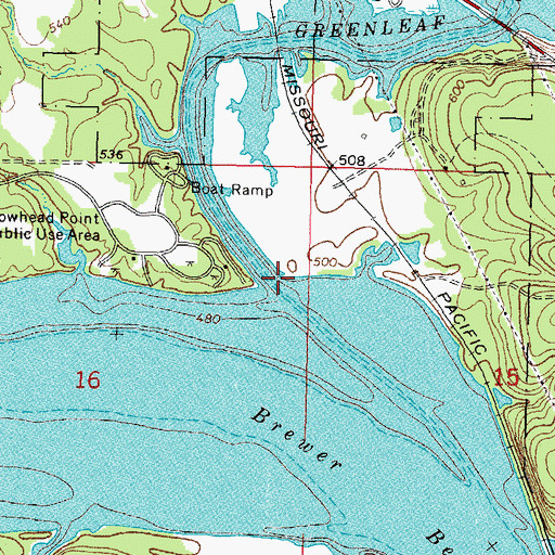 Topographic Map of Greenleaf Creek, OK
