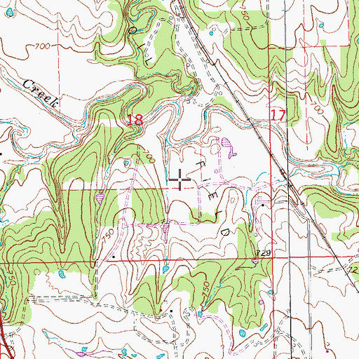Topographic Map of Greenville Oil Field, OK