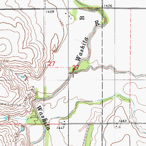 Topographic Map of Gyp Creek, OK
