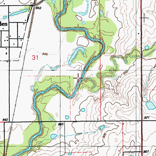 Topographic Map of Hackberry Creek, OK