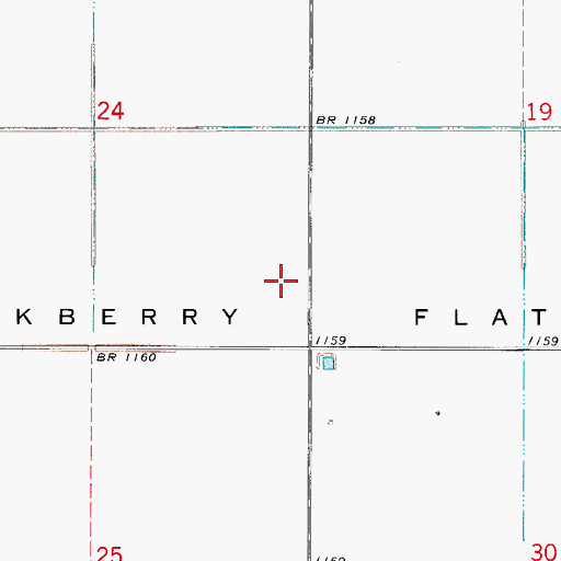 Topographic Map of Hackberry Flat, OK