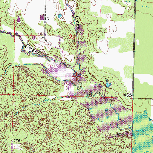 Topographic Map of Haggerman Creek, OK
