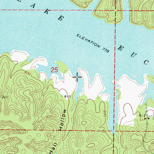 Topographic Map of Hail Hollow, OK