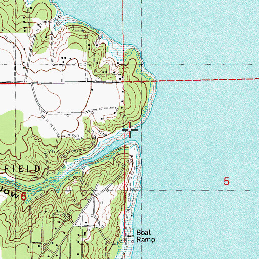 Topographic Map of Happy Hollow, OK