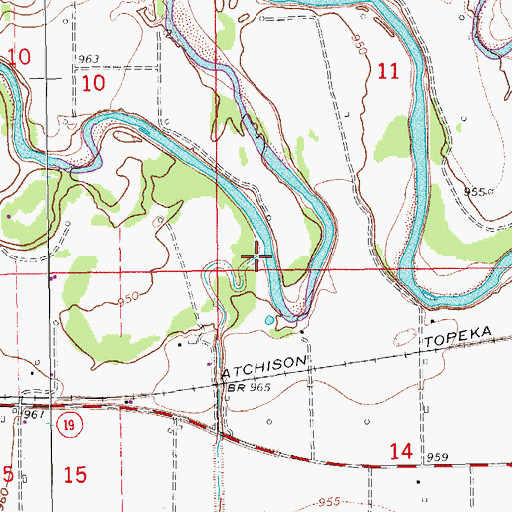 Topographic Map of Happy Hollow Creek, OK