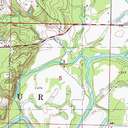 Topographic Map of Harkin Franklin Creek, OK
