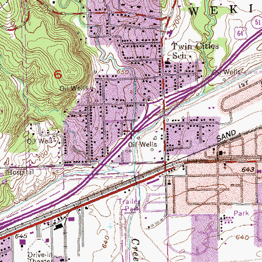 Topographic Map of Harlow Creek, OK
