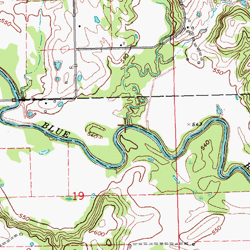 Topographic Map of Harrington Creek, OK