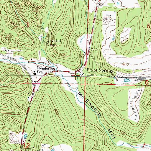 Topographic Map of Hastings Hollow, OK
