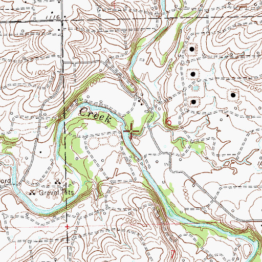 Topographic Map of Hay Creek, OK