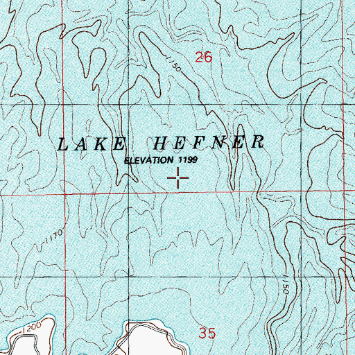 Topographic Map of Lake Hefner, OK