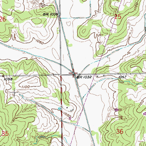 Topographic Map of Helsel Creek, OK