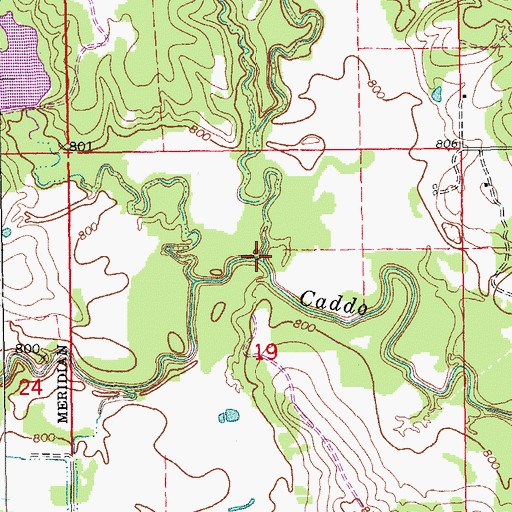 Topographic Map of Henry House Creek, OK