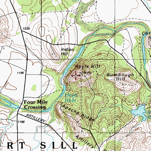 Topographic Map of Heyls Hill, OK