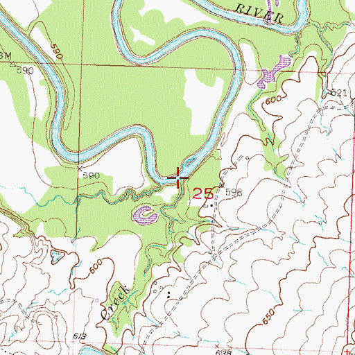 Topographic Map of Hobbs Creek, OK