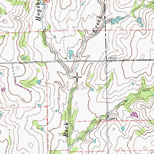 Topographic Map of Hogskin Creek, OK