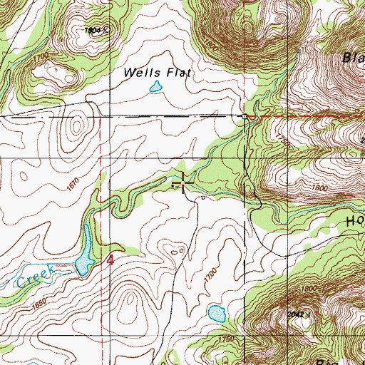 Topographic Map of Hollis Canyon, OK