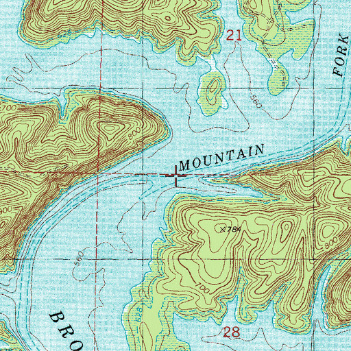 Topographic Map of Holly Creek, OK