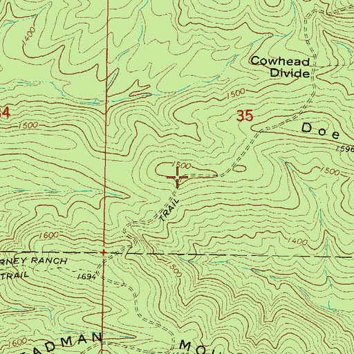 Topographic Map of Honobia Trail, OK