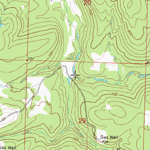 Topographic Map of Hornback Creek, OK