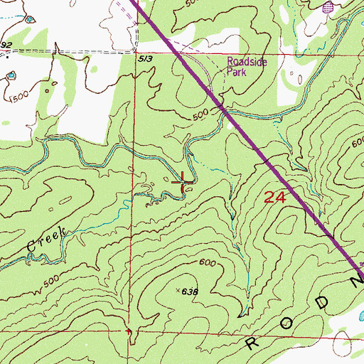 Topographic Map of Horsehead Creek, OK