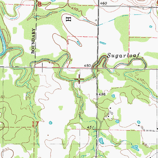 Topographic Map of Horsepen Creek, OK