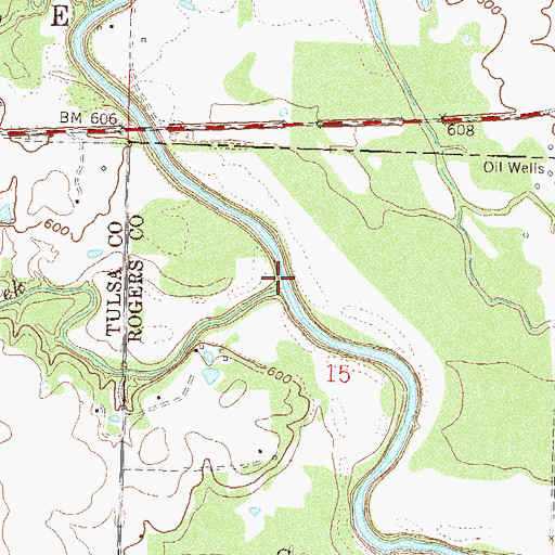 Topographic Map of Horsepen Creek, OK