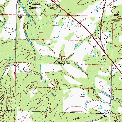 Topographic Map of Hurd Creek, OK