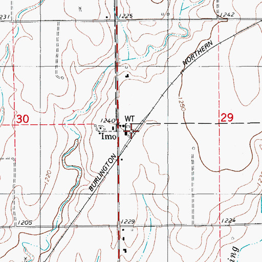 Topographic Map of Imo, OK