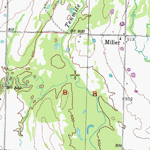 Topographic Map of Impson Valley, OK