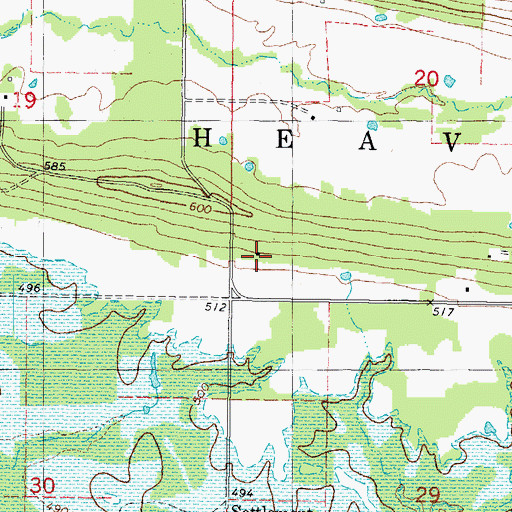 Topographic Map of Independence Church, OK