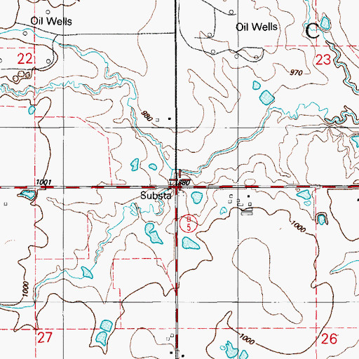 Topographic Map of Independent Church, OK