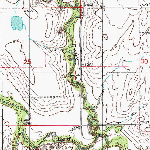 Topographic Map of Indian Mission Church, OK