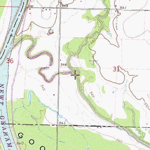 Topographic Map of Inola Creek, OK