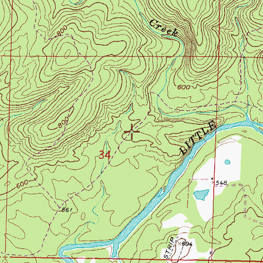 Topographic Map of Iron Springs Trail, OK