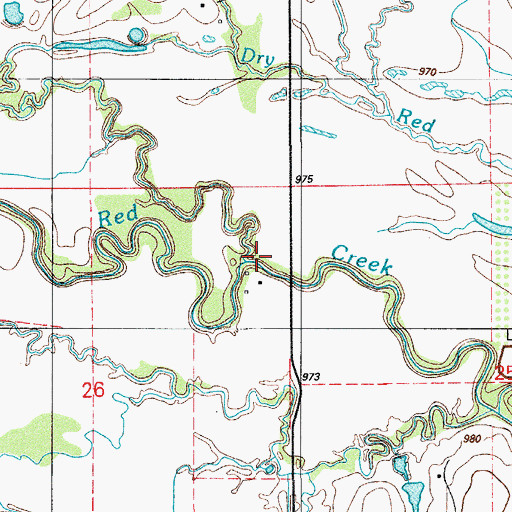 Topographic Map of Sanatag Creek, OK