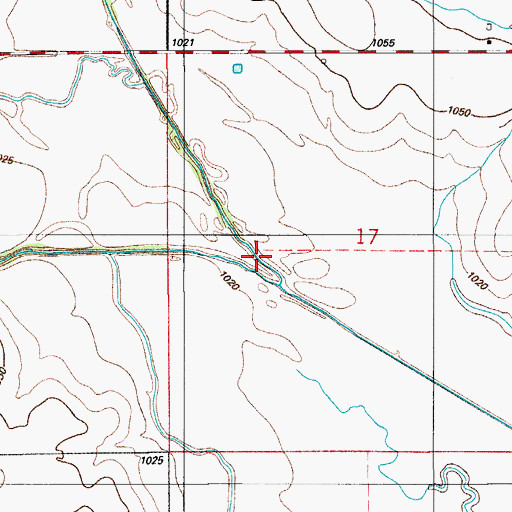 Topographic Map of Jack Creek, OK