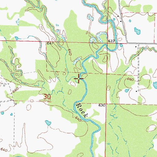Topographic Map of Jackson Creek, OK