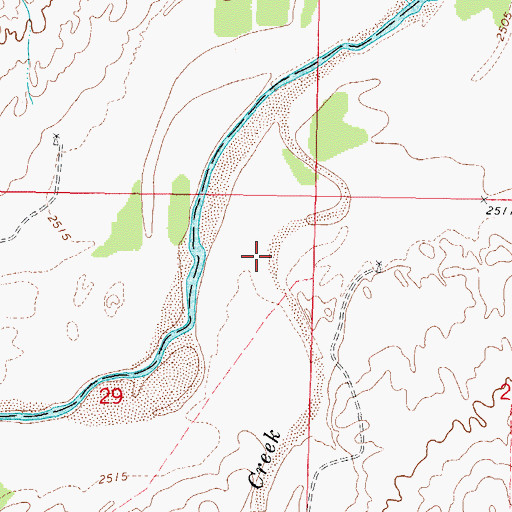 Topographic Map of Jackson Creek, OK