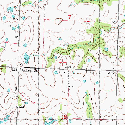 Topographic Map of Jackson School, OK