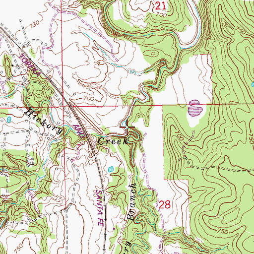 Topographic Map of Jerry Branch, OK